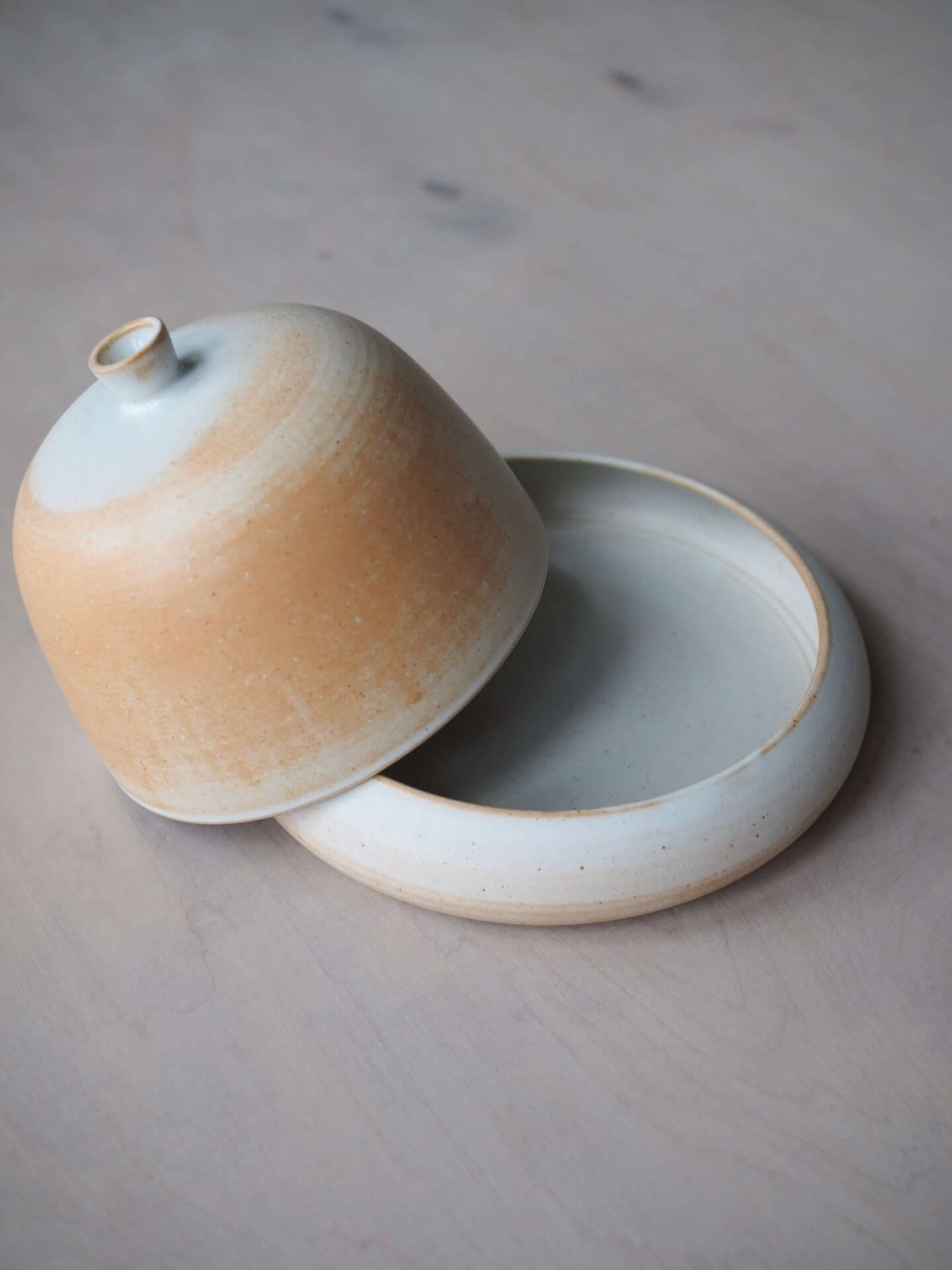 Phoebe Smith Ceramics Ceramics Rusty White Ceramic Butter Dish