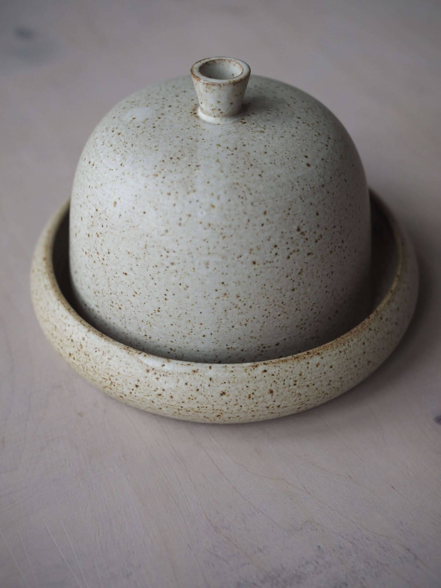 Phoebe Smith Ceramics Ceramics Toasted White Ceramic Butter Dish