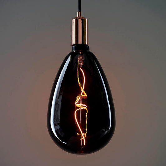 PRIORMADE Black Tinted Glass LED Filament Bulb