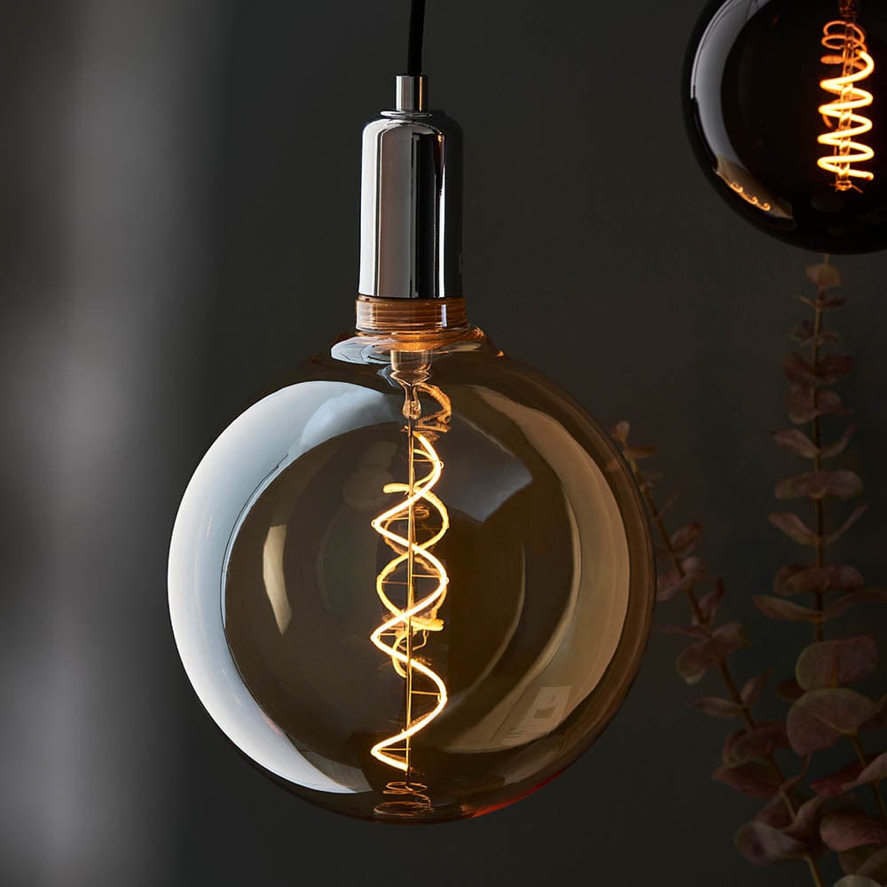 PRIORMADE Light Bulb Large Globe Bulb  'Amber Spiral' - 200cm (LED)