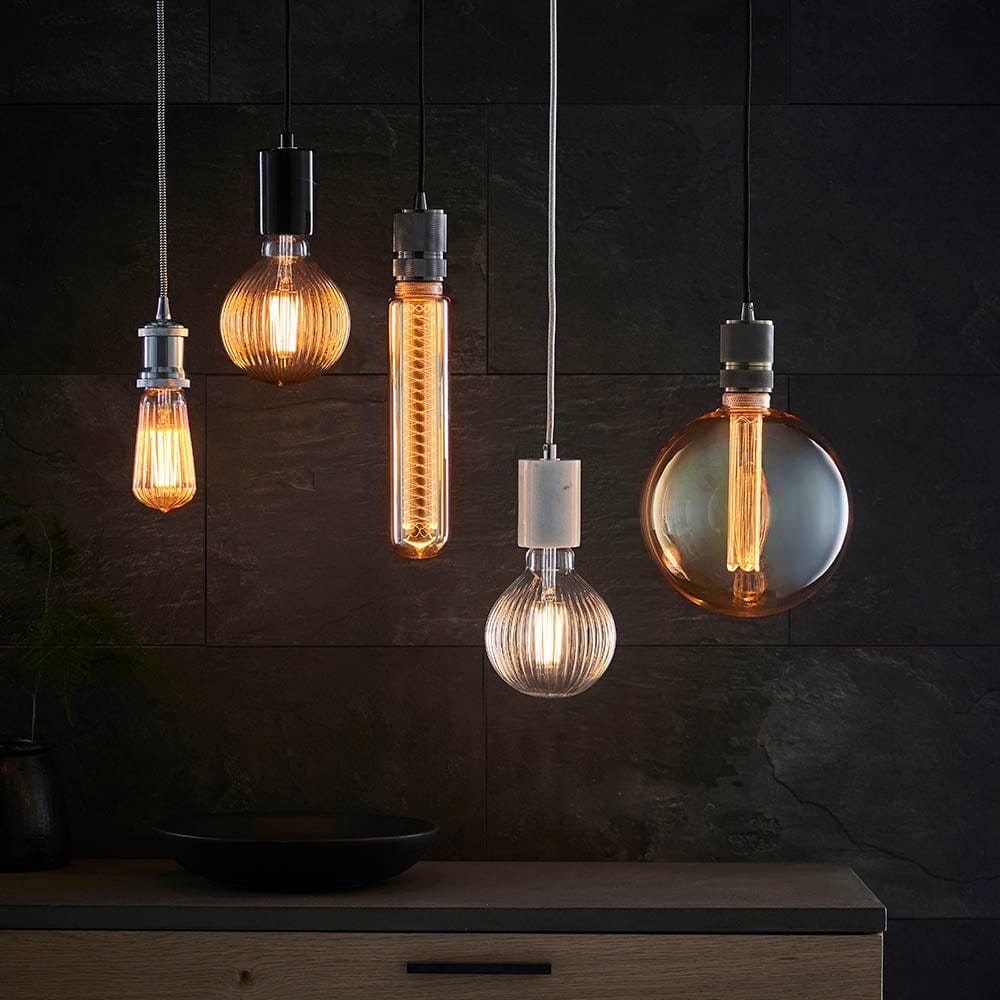 PRIORMADE Light Bulb Large Globe Bulb  'Amber Spiral' - 200cm (LED)