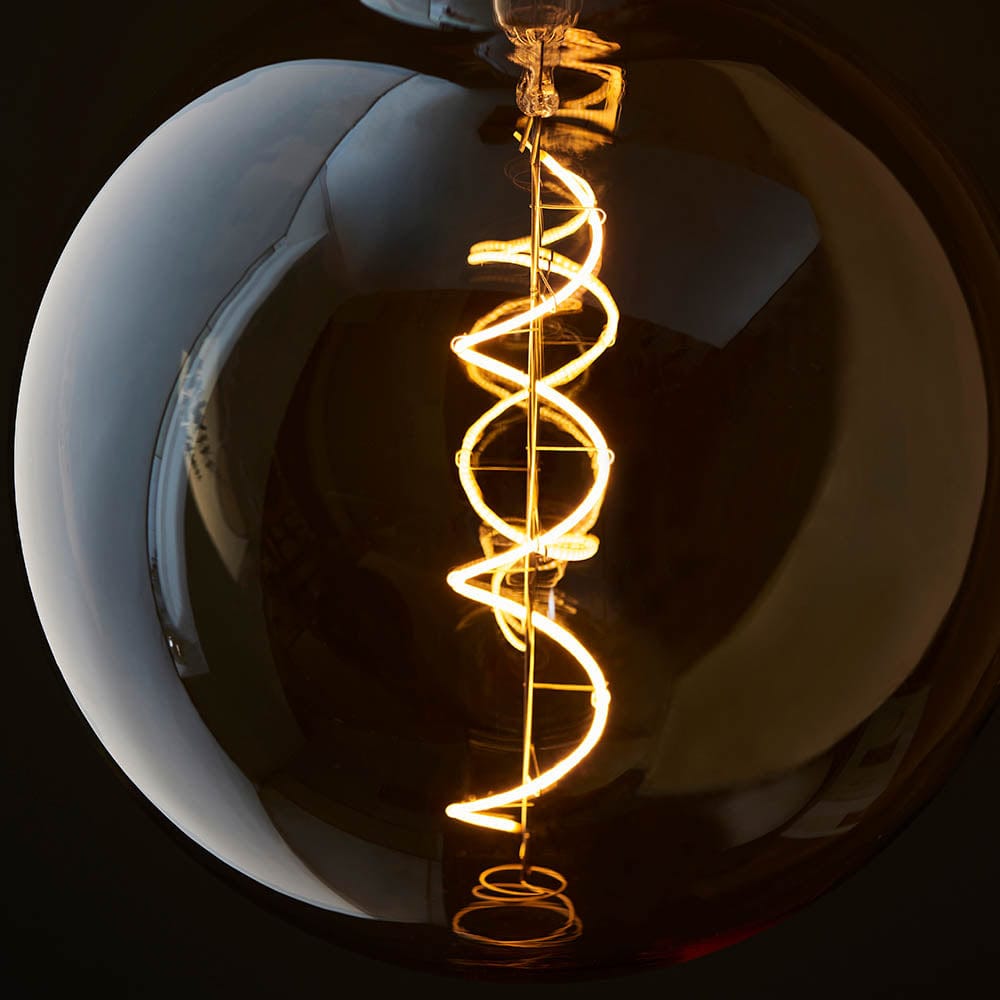 PRIORMADE Light Bulb Large Globe Bulb  'Amber Spiral' - 200cm (LED)