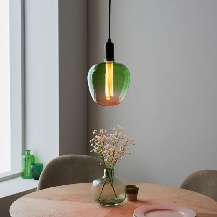 PRIORMADE Light Bulb Large Statement Filament Bulb in a Green to Pink Fade (LED)