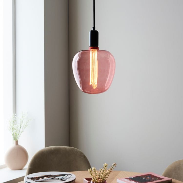 PRIORMADE Light Bulb Large Statement Filament Bulb in Tinted Pink (LED)