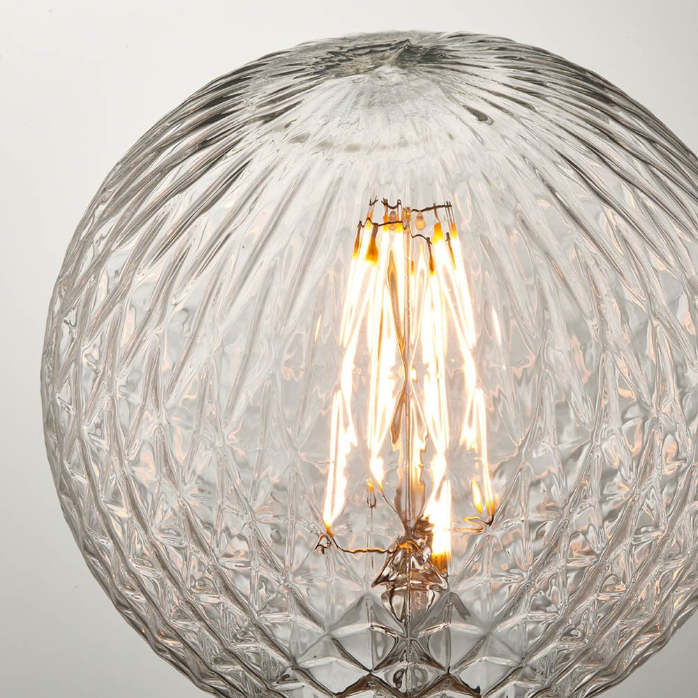 PRIORMADE Light Bulb Statement Filament Bulb  - Diamond Glass Effect (LED)