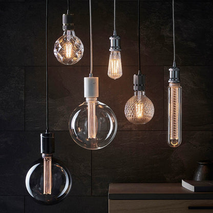 PRIORMADE Light Bulb Statement Filament Bulb  - Diamond Glass Effect (LED)