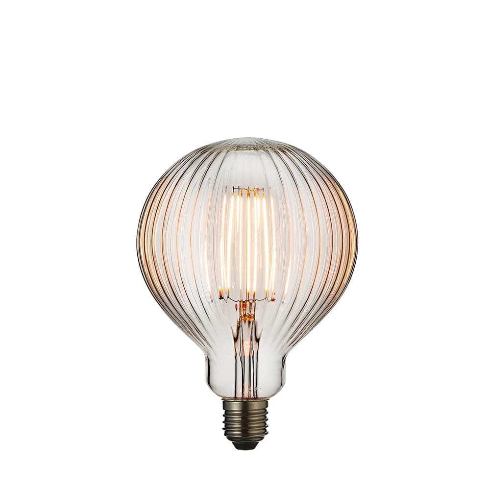 PRIORMADE Light Bulb Statement Filament Bulb  - Striped Glass Effect (LED)