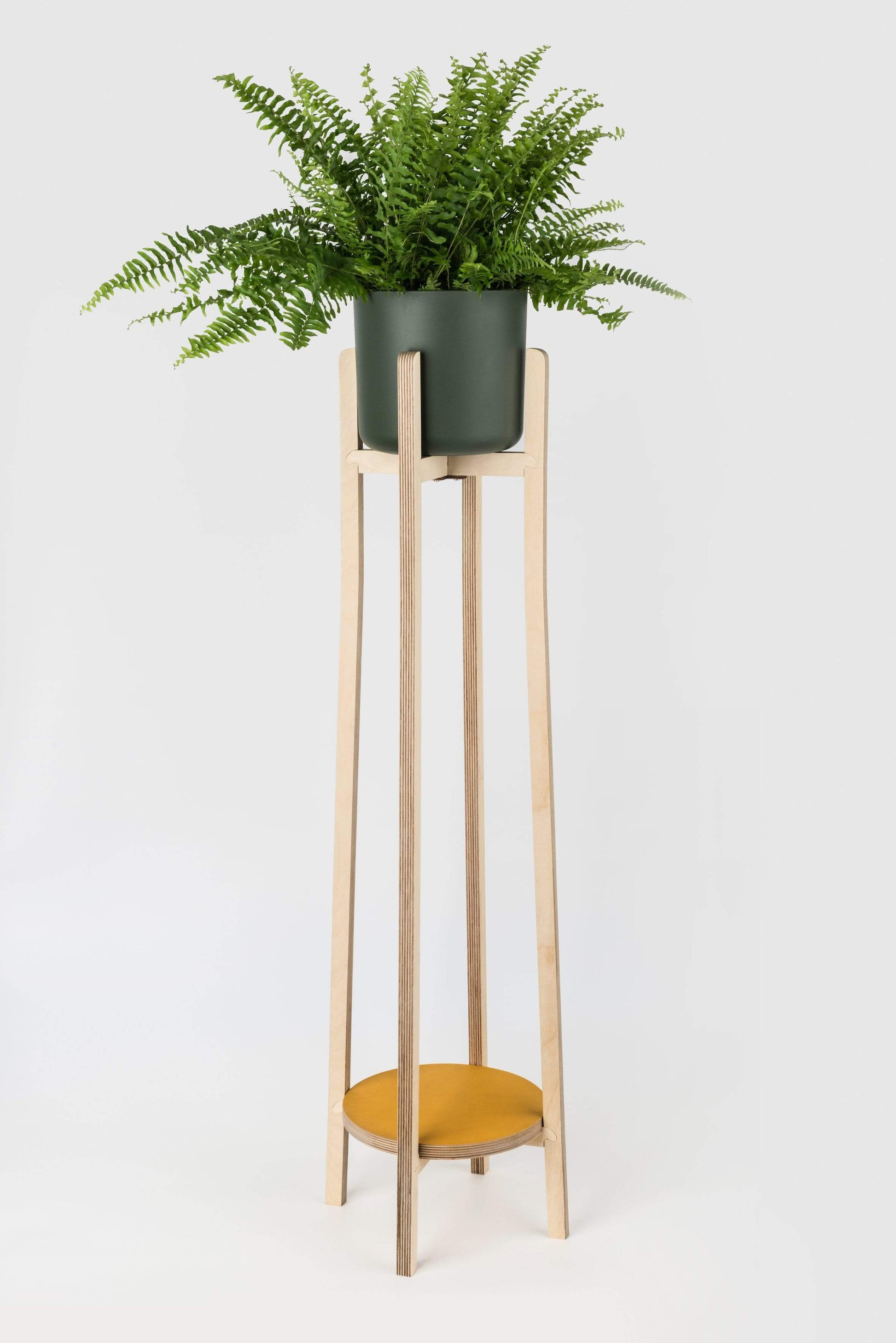 Priormade Plant stand Tall Plant Stand (English Mustard Yellow)