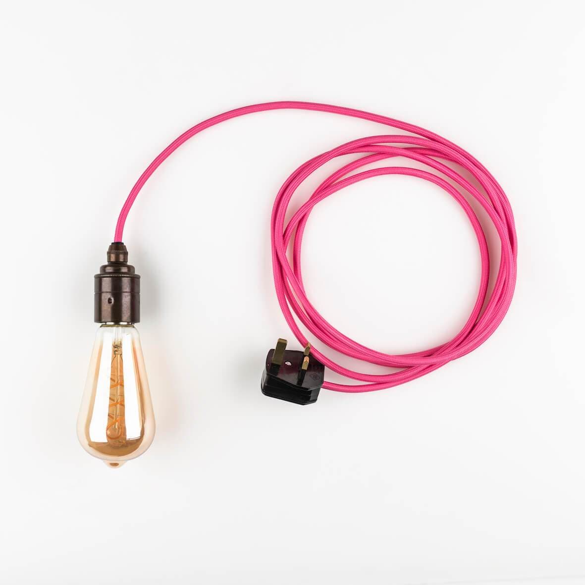 PRIORMADE Simple Pendant Lamp Without Bulb Simple Pendant Lamp - Neon Pink