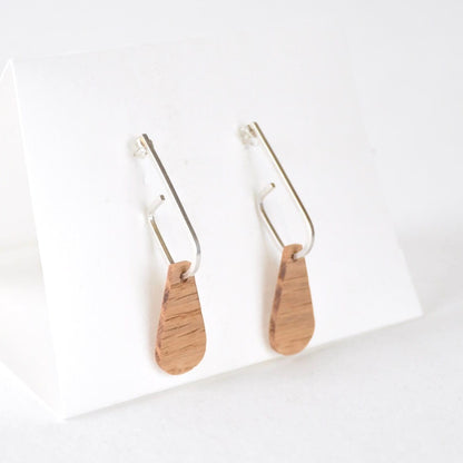 Priormade Wooden Earrings a - Oak ‘Jay x Wood ’ - Eco Silver and Reclaimed Wooden Earrings (multiple styles)