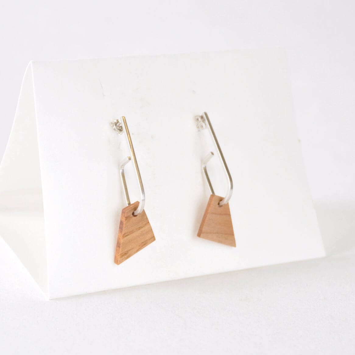 Priormade Wooden Earrings b - Oak ‘Jay x Wood ’ - Eco Silver and Reclaimed Wooden Earrings (multiple styles)