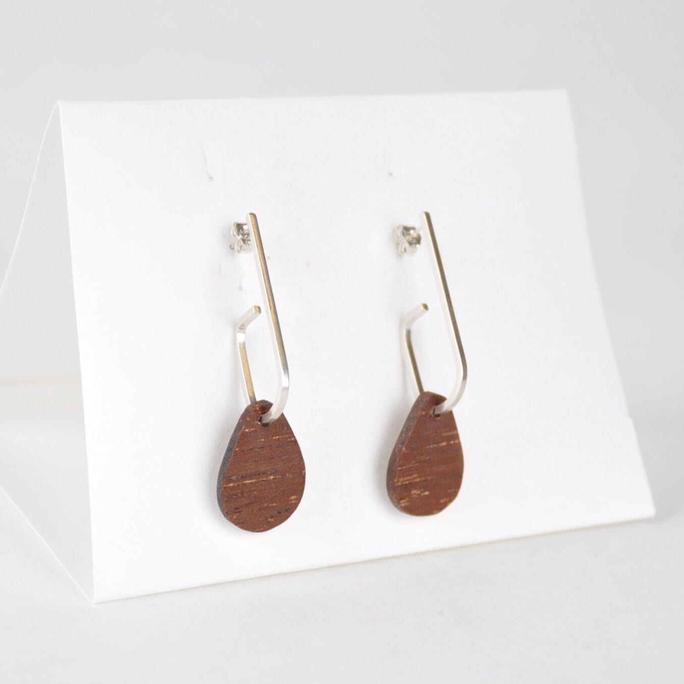 Priormade Wooden Earrings c- Jarrah ‘Jay x Wood ’ - Eco Silver and Reclaimed Wooden Earrings (multiple styles)