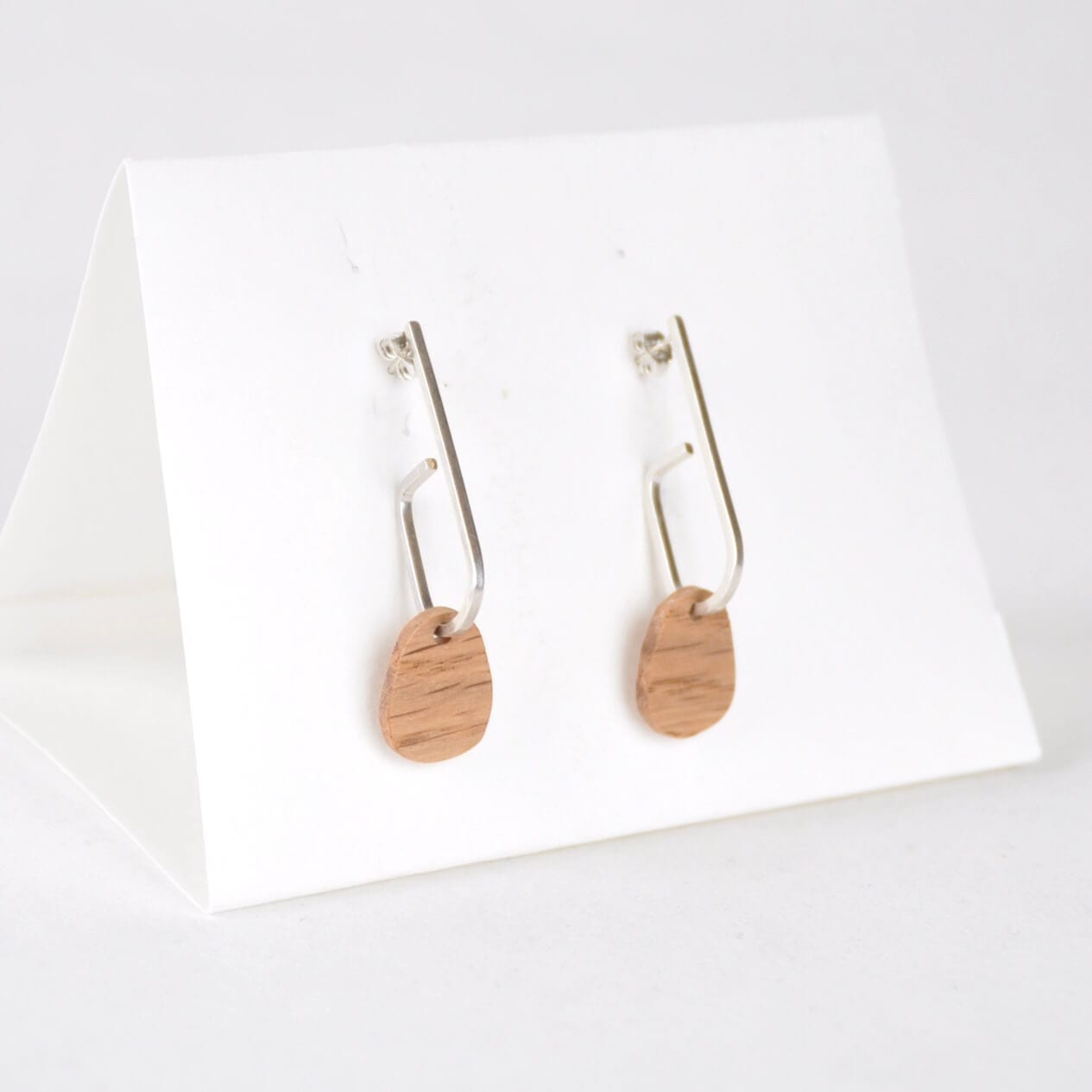 Priormade Wooden Earrings c - Oak ‘Jay x Wood ’ - Eco Silver and Reclaimed Wooden Earrings (multiple styles)