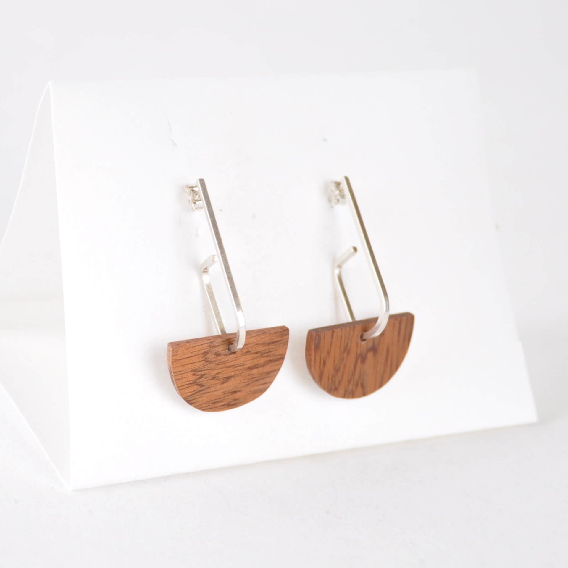 Priormade Wooden Earrings d- Ipe ‘Jay x Wood ’ - Eco Silver and Reclaimed Wooden Earrings (multiple styles)