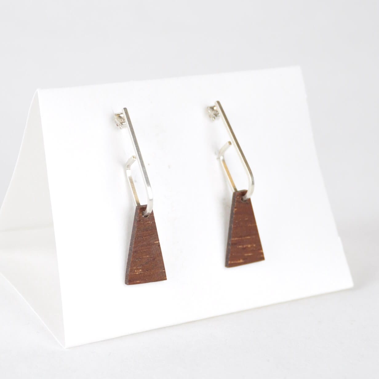 Priormade Wooden Earrings d - Jarrah ‘Jay x Wood ’ - Eco Silver and Reclaimed Wooden Earrings (multiple styles)