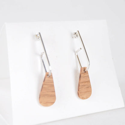 Priormade Wooden Earrings ‘Jay x Wood ’ - Eco Silver and Reclaimed Wooden Earrings (multiple styles)