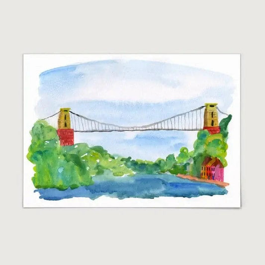 Rosie Webb Print Giclee Print of Bristol - 'Suspension Bridge'