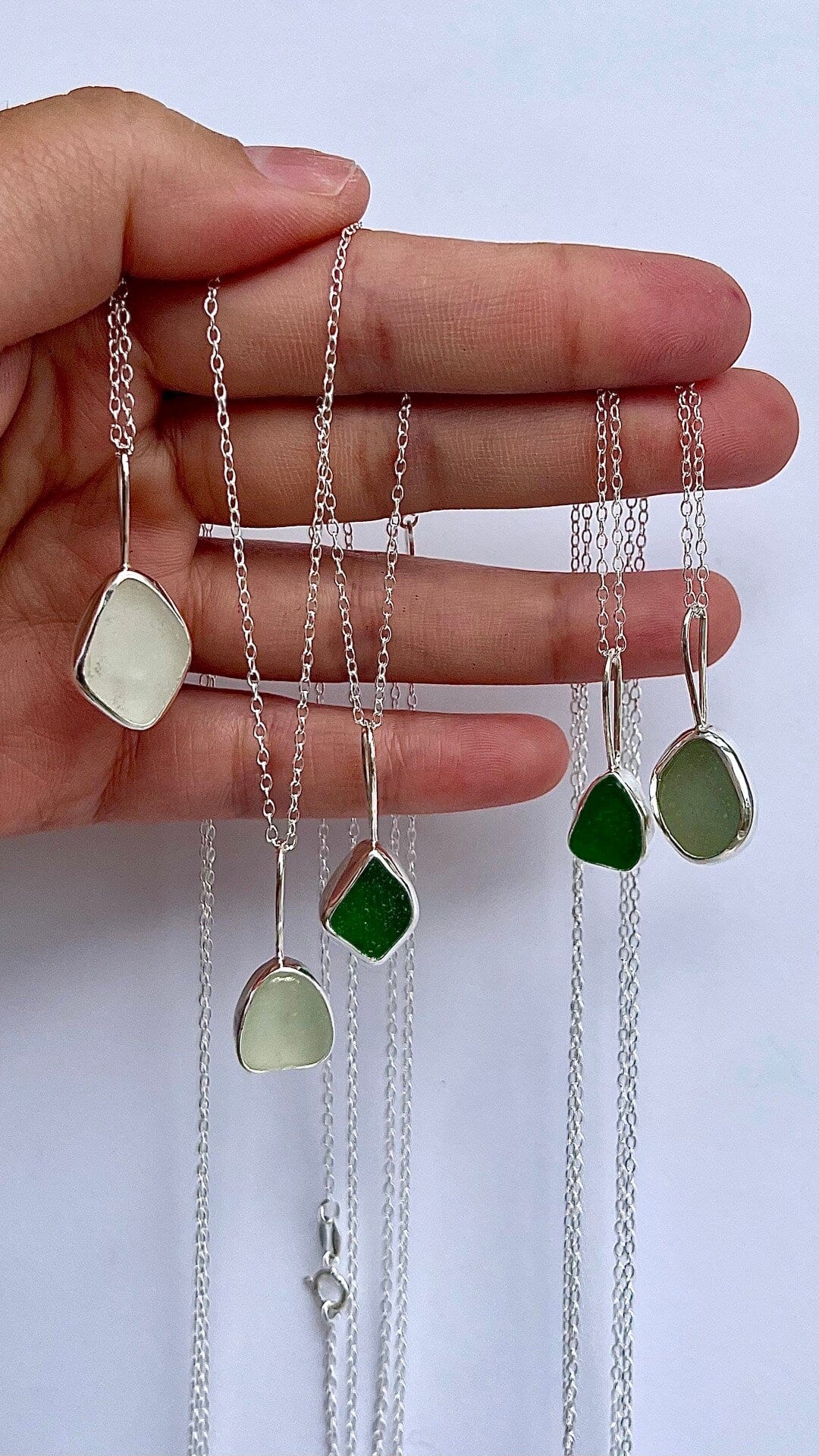 Shiryun Jewellery Necklace Seaglass Necklace (various colours)