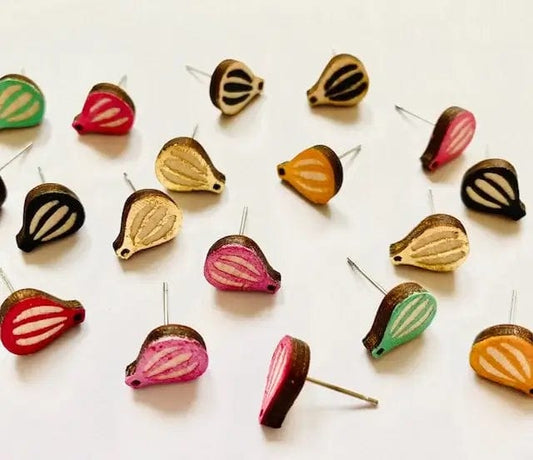 Sunny Luna Jewellery Wooden Balloon Studs (Various Colours)