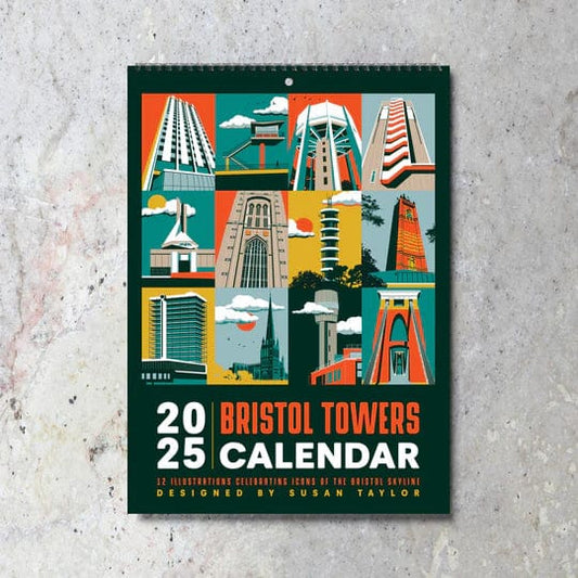 Susan Taylor Design Calendar A3 Bristol Towers Calendar 2025