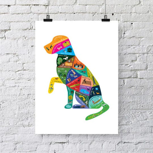 Susan Taylor Design Poster A3 Bristol Dog Walks | Poster