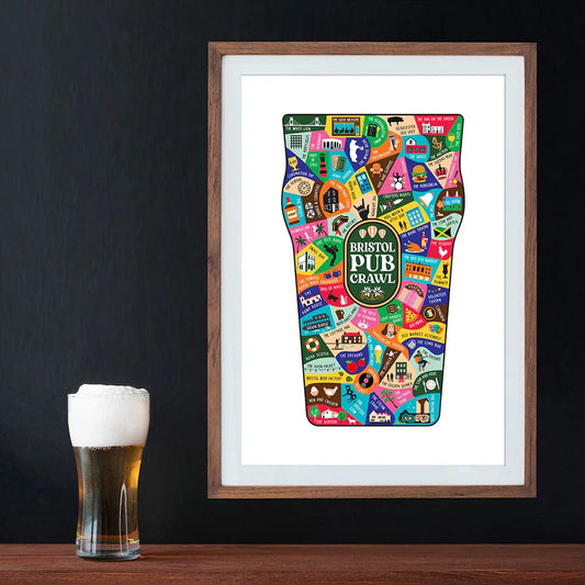 Susan Taylor Design Poster A3 Bristol Pub Crawl | Poster