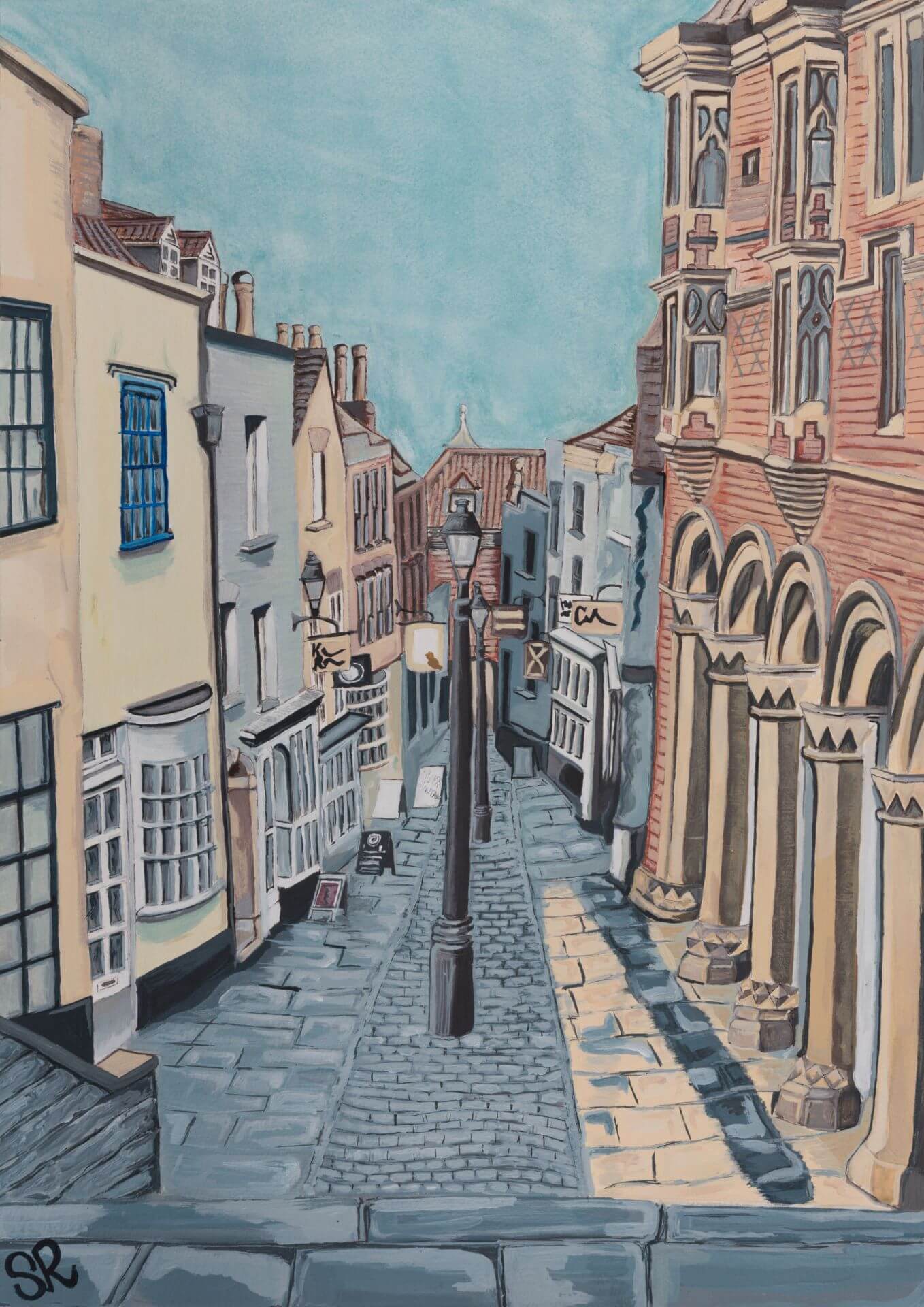 Susie Ramsey Art Greetings Card Christmas Steps, Bristol Greetings Card of Bristol Scenes (various designs)