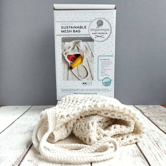 Tenguerengue Art & Craft Kits Crochet kit: Sustainable Mesh Bag