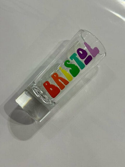 The Gift Box Glassware Bristol Pride (Colourful Font) Bristol Tall Shotglass (various designs)