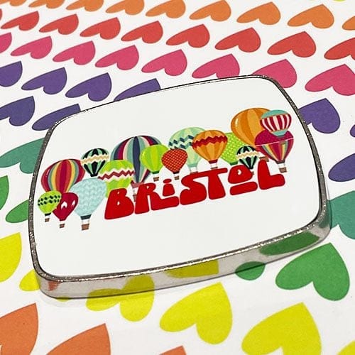 The Gift Box Magnet Bristol Hot Air Balloon (Red Font) Bristol Magnet (various designs)