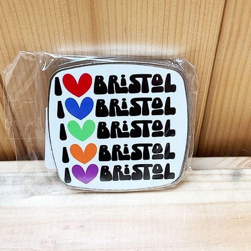 The Gift Box Magnet Colourful Hearts Bristol (Black Font) Bristol Magnet (various designs)