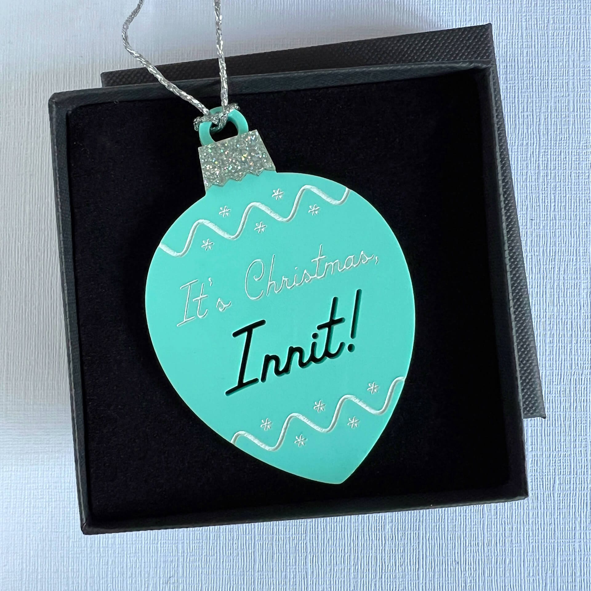 Tiny Scenic Bauble Mint Green It's Christmas Innit' Bristol Bauble