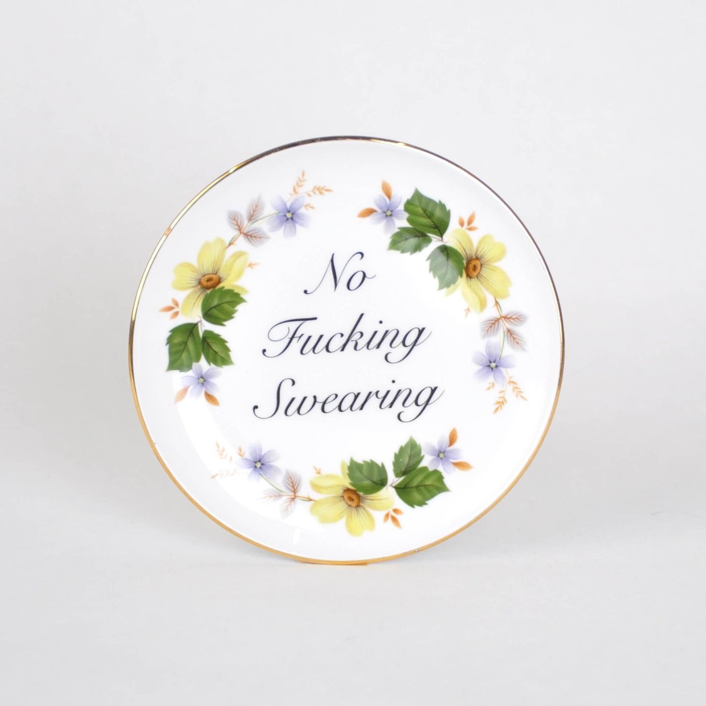 Beau & Badger Ceramics B Decorative Wall Plate - No F*cking Swearing