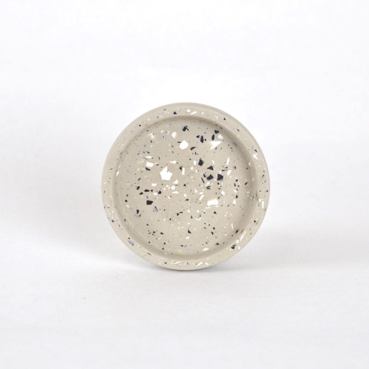 Calico Collective Dish Grey Terrazzo Jesmonite Round Dish