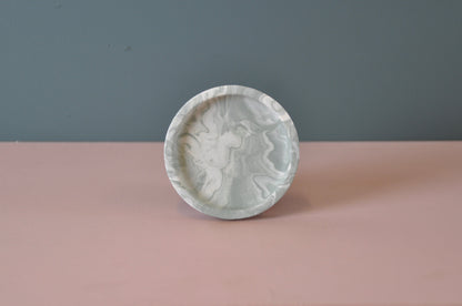 Calico Collective Dish Sage Marble Jesmonite Round Dish