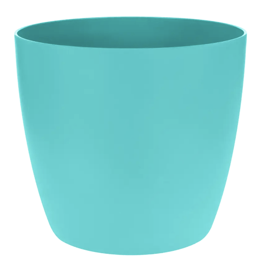 Elho Plant Pot 7cm / Turquoise Recycled Plastic Plant Pot - 'brussels mini round' in Turquoise