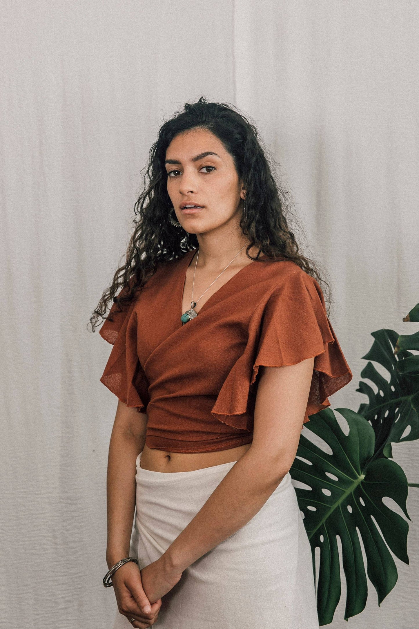 Inka Free Cothing Inka Wrap Top - Rust