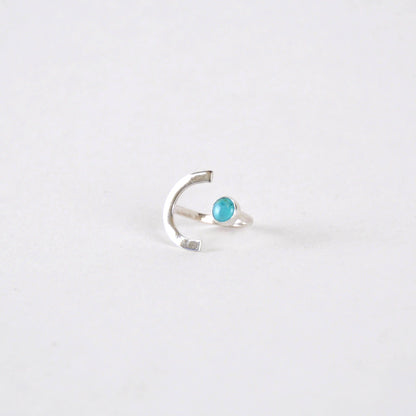 Lima Lima Ring M/L Deco Ring - Ecosilver & Turquoise stone