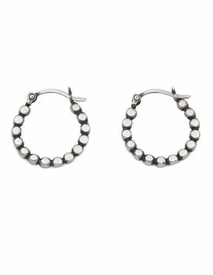 May Hofman Earrings Eco Silver Chunky Halo Hoops