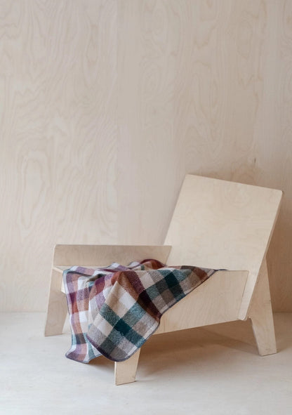 The Tartan Blanket Co Blankets Pet Blanket  - Recycled Wool 'Forest Herringbone Check'